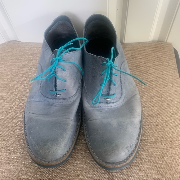 Men’s Blue Leather Otisopse Oxford - Picture 2 of 9